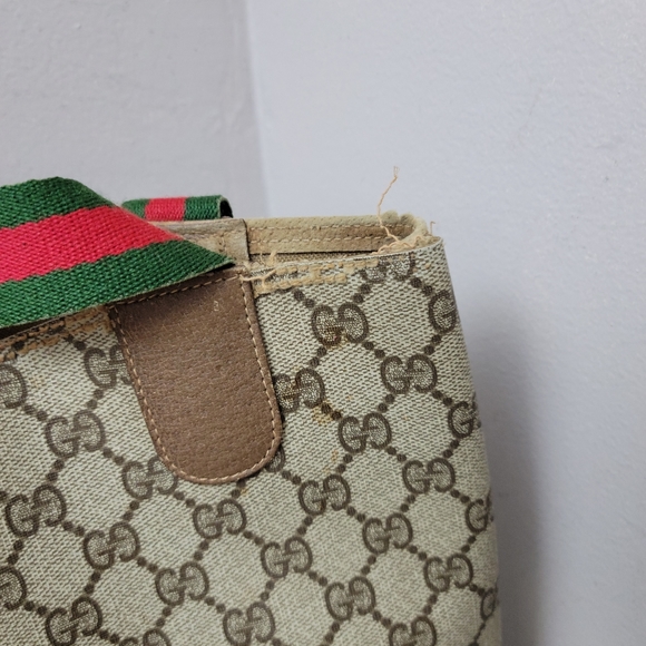 100% Authentic GUCCI vintage web sherry line tote - Picture 6 of 14